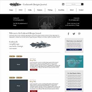 Coelacanth Designs Journal Website Design Mockup