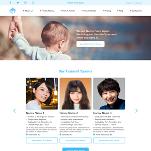 Nanny From Japan Branding and Website Design