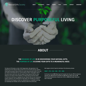 Natural Gifts Society Website Design and Development
